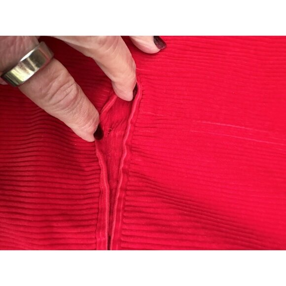 Vintage Red Corduroy Blazer With Beige Patch Sleeves, 2 Button, Size 44 - Picture 6 of 16